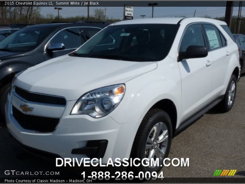 Summit White / Jet Black 2015 Chevrolet Equinox LS