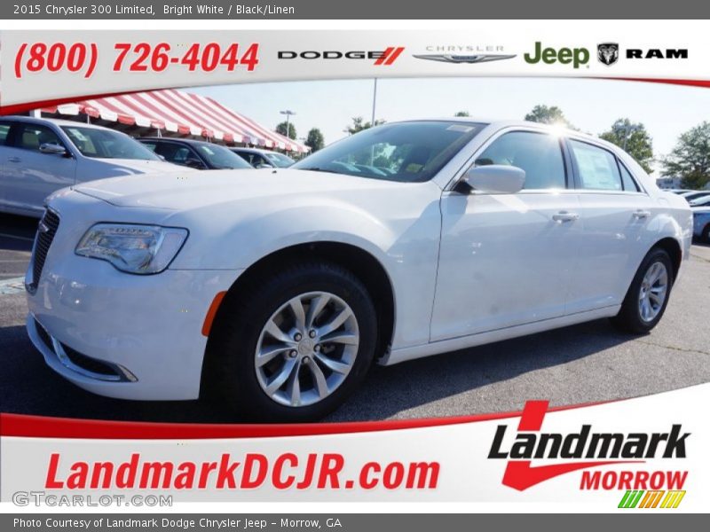 Bright White / Black/Linen 2015 Chrysler 300 Limited