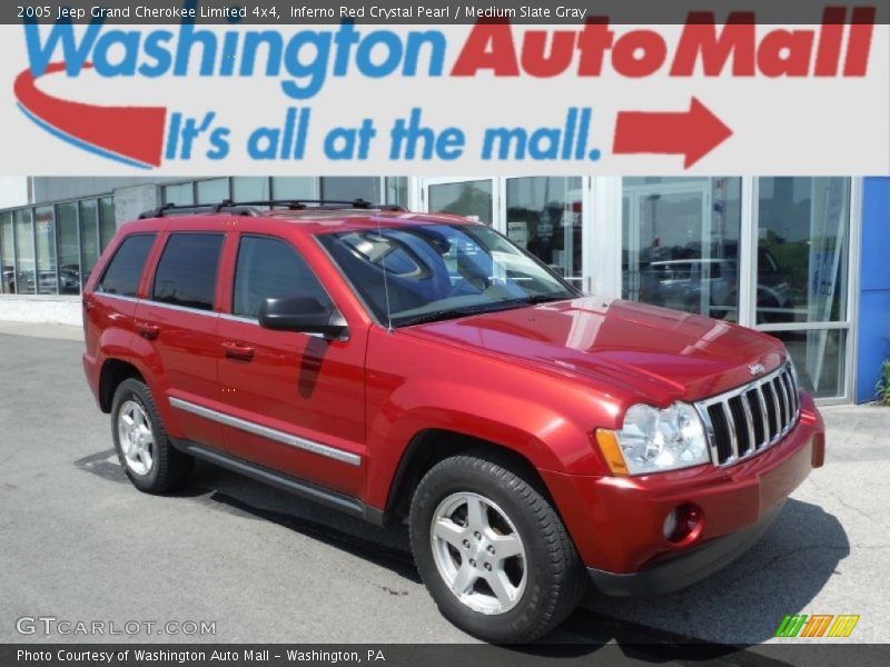 Inferno Red Crystal Pearl / Medium Slate Gray 2005 Jeep Grand Cherokee Limited 4x4