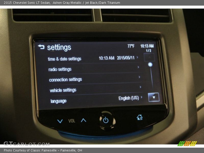 Ashen Gray Metallic / Jet Black/Dark Titanium 2015 Chevrolet Sonic LT Sedan