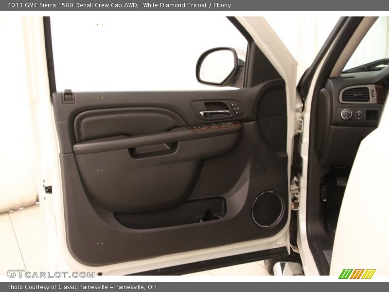White Diamond Tricoat / Ebony 2013 GMC Sierra 1500 Denali Crew Cab AWD