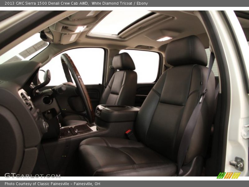 White Diamond Tricoat / Ebony 2013 GMC Sierra 1500 Denali Crew Cab AWD
