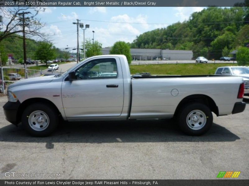 Bright Silver Metallic / Black/Diesel Gray 2015 Ram 1500 Tradesman Regular Cab