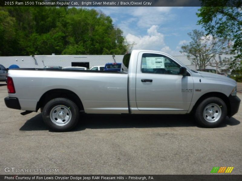 Bright Silver Metallic / Black/Diesel Gray 2015 Ram 1500 Tradesman Regular Cab