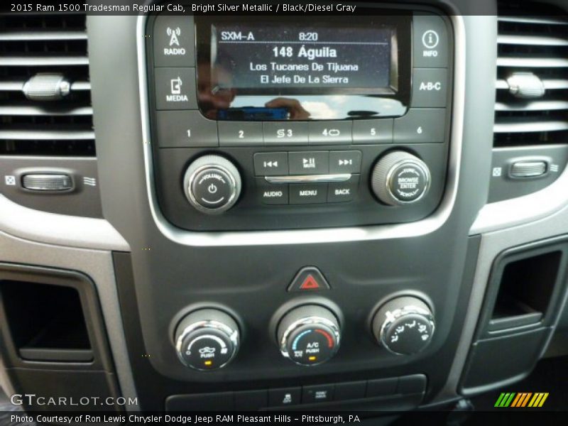 Bright Silver Metallic / Black/Diesel Gray 2015 Ram 1500 Tradesman Regular Cab