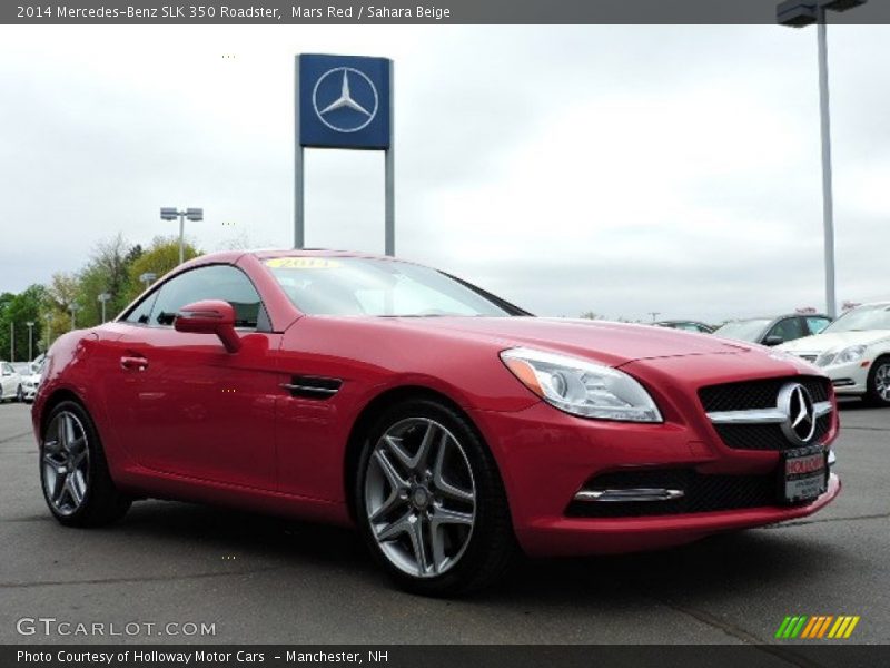 Mars Red / Sahara Beige 2014 Mercedes-Benz SLK 350 Roadster