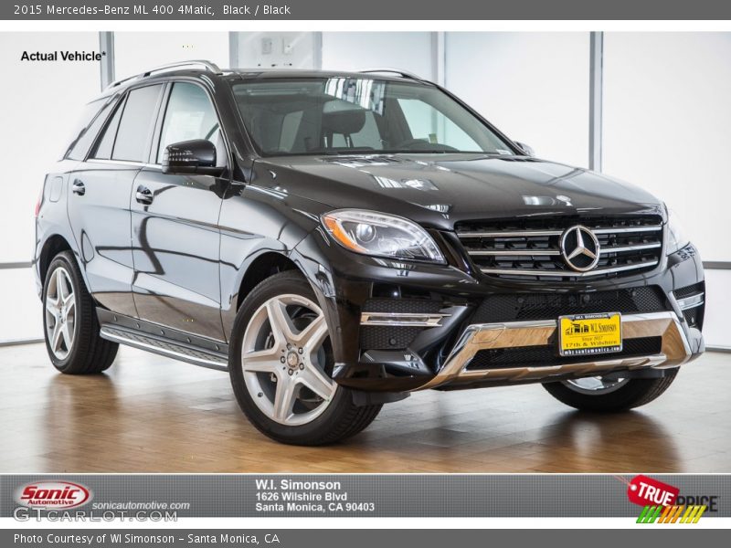 Black / Black 2015 Mercedes-Benz ML 400 4Matic