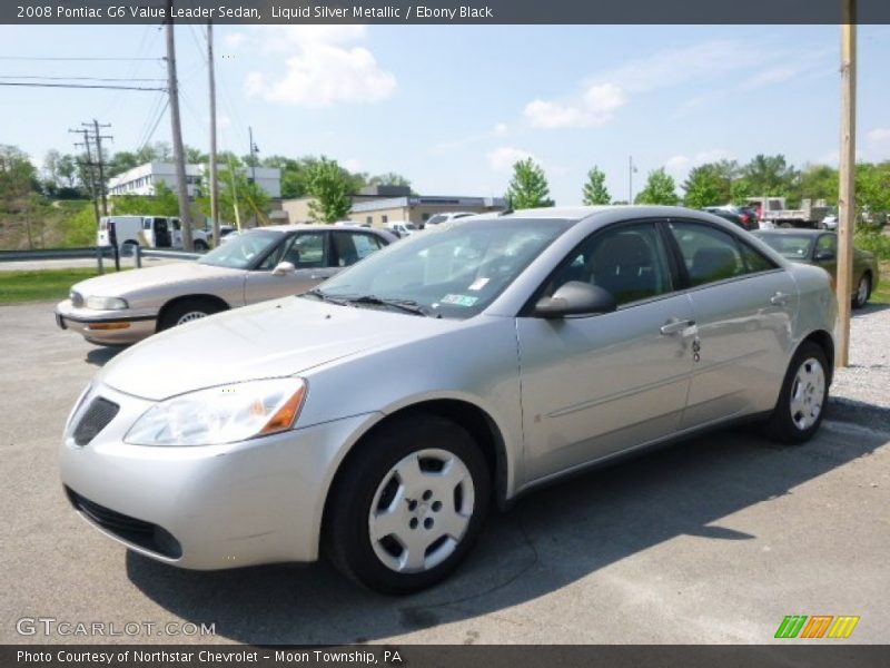 Liquid Silver Metallic / Ebony Black 2008 Pontiac G6 Value Leader Sedan