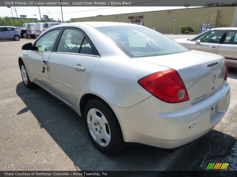 Liquid Silver Metallic / Ebony Black 2008 Pontiac G6 Value Leader Sedan