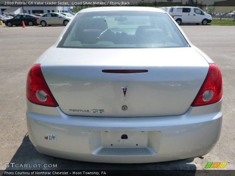 Liquid Silver Metallic / Ebony Black 2008 Pontiac G6 Value Leader Sedan