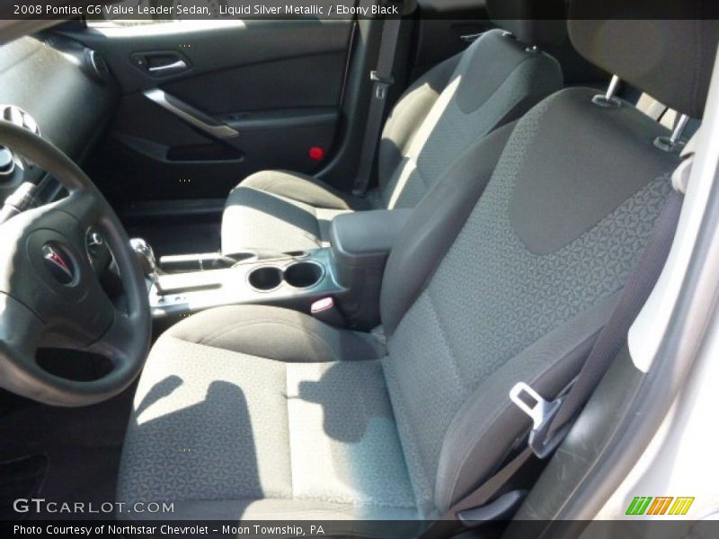 Liquid Silver Metallic / Ebony Black 2008 Pontiac G6 Value Leader Sedan
