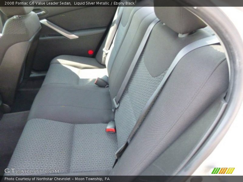 Liquid Silver Metallic / Ebony Black 2008 Pontiac G6 Value Leader Sedan