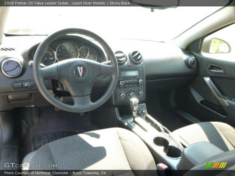 Liquid Silver Metallic / Ebony Black 2008 Pontiac G6 Value Leader Sedan