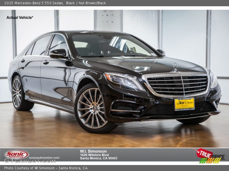 Black / Nut Brown/Black 2015 Mercedes-Benz S 550 Sedan