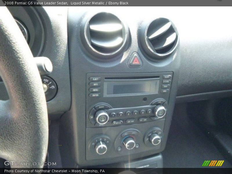 Liquid Silver Metallic / Ebony Black 2008 Pontiac G6 Value Leader Sedan