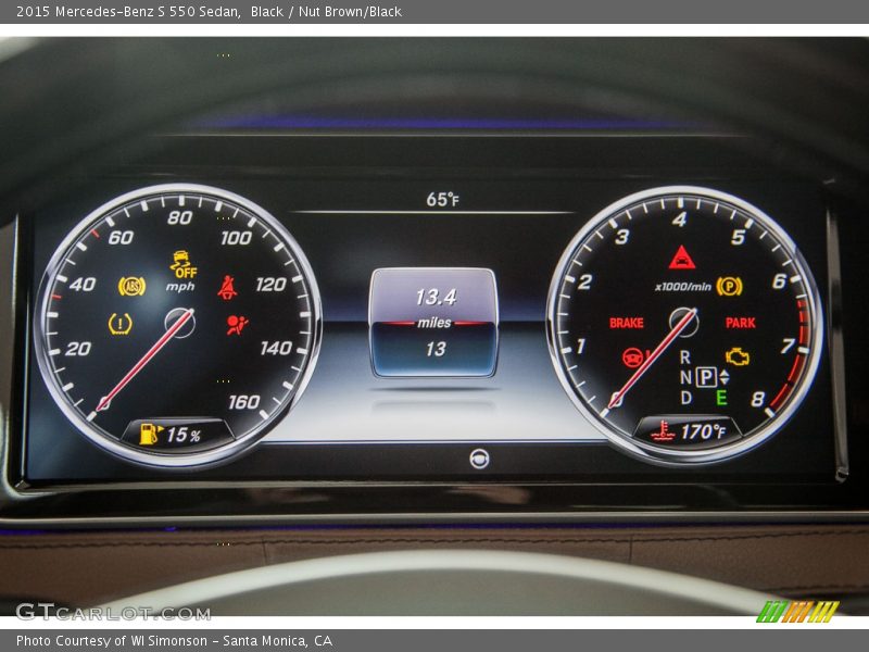 Black / Nut Brown/Black 2015 Mercedes-Benz S 550 Sedan