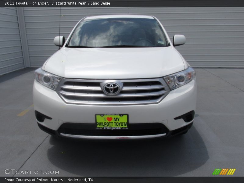 Blizzard White Pearl / Sand Beige 2011 Toyota Highlander