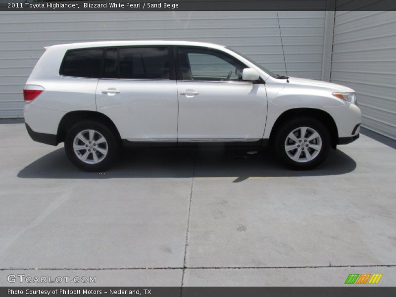 Blizzard White Pearl / Sand Beige 2011 Toyota Highlander
