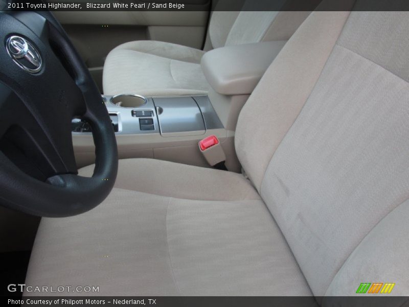 Blizzard White Pearl / Sand Beige 2011 Toyota Highlander