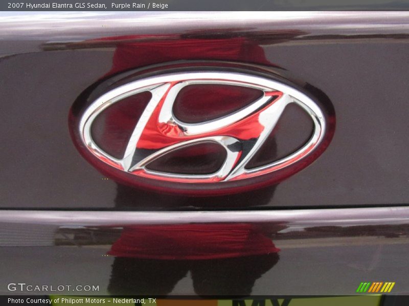 Purple Rain / Beige 2007 Hyundai Elantra GLS Sedan