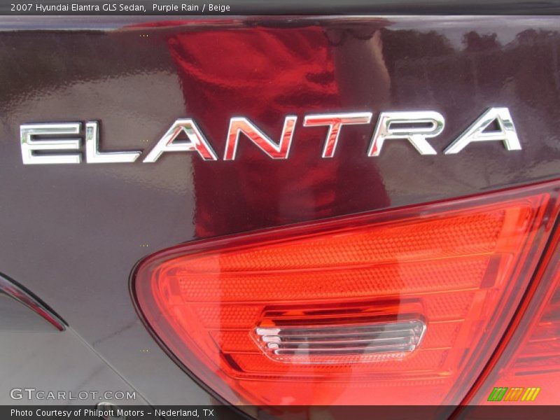 Purple Rain / Beige 2007 Hyundai Elantra GLS Sedan