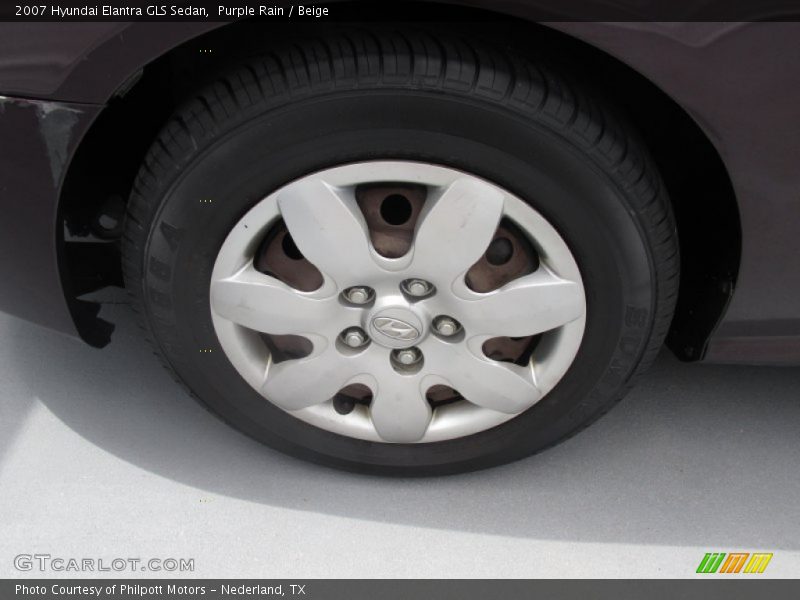 Purple Rain / Beige 2007 Hyundai Elantra GLS Sedan