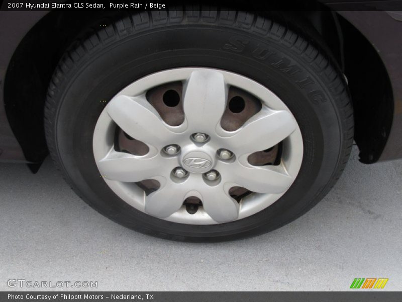 Purple Rain / Beige 2007 Hyundai Elantra GLS Sedan