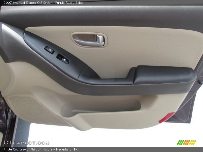 Purple Rain / Beige 2007 Hyundai Elantra GLS Sedan
