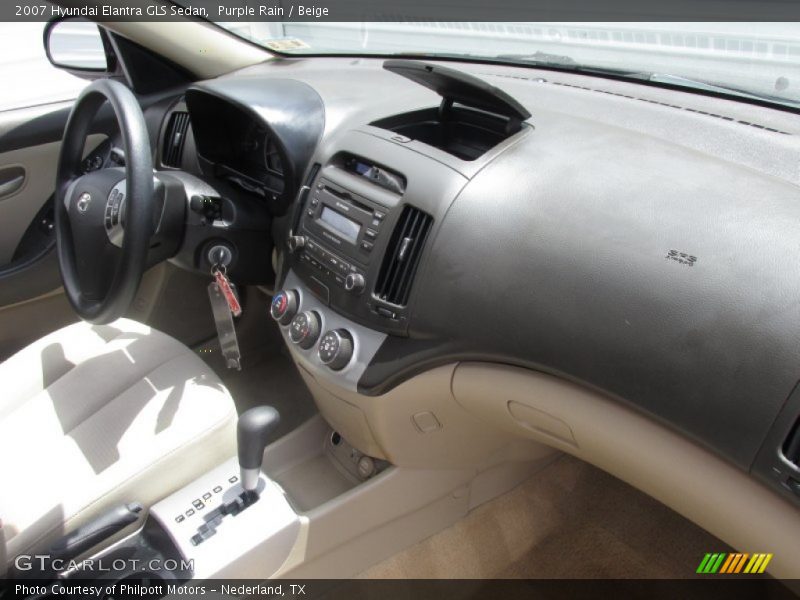 Purple Rain / Beige 2007 Hyundai Elantra GLS Sedan