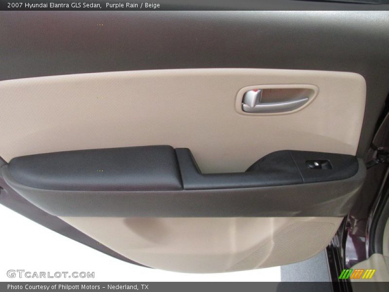 Purple Rain / Beige 2007 Hyundai Elantra GLS Sedan