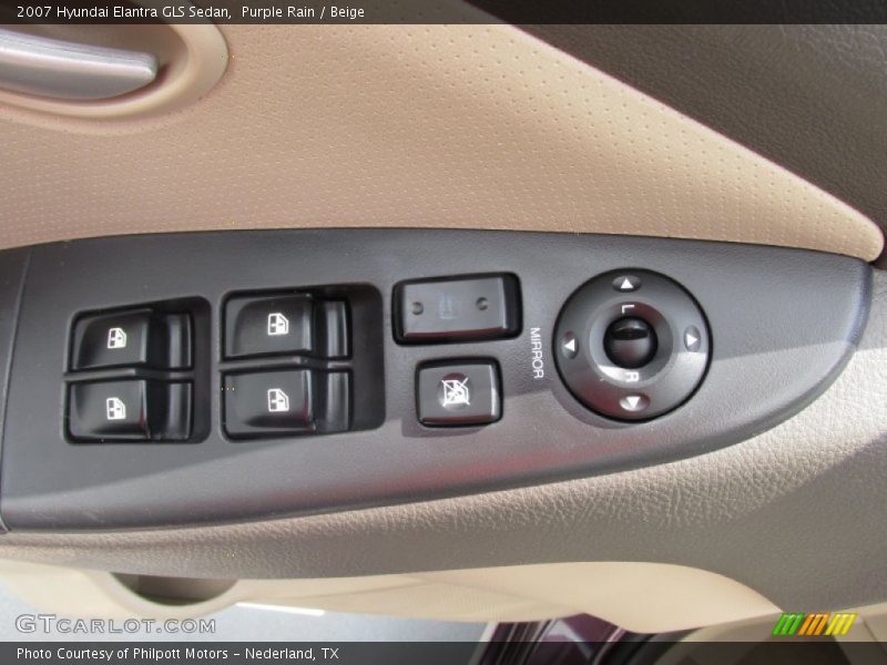 Purple Rain / Beige 2007 Hyundai Elantra GLS Sedan