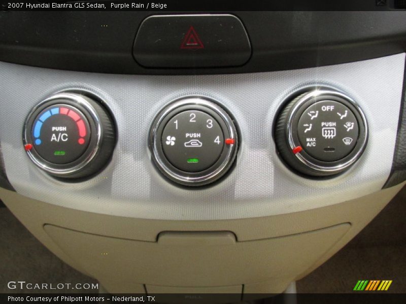 Purple Rain / Beige 2007 Hyundai Elantra GLS Sedan