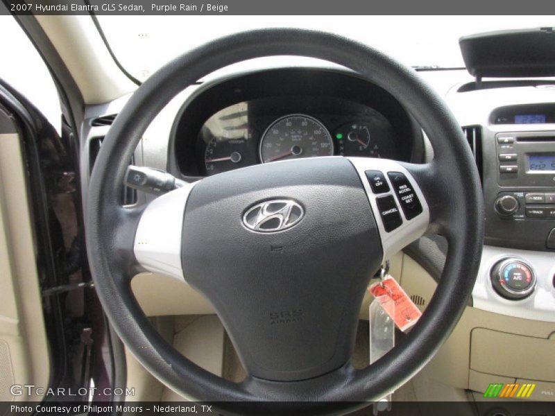 Purple Rain / Beige 2007 Hyundai Elantra GLS Sedan