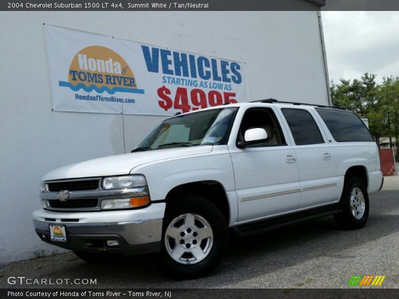 Summit White / Tan/Neutral 2004 Chevrolet Suburban 1500 LT 4x4