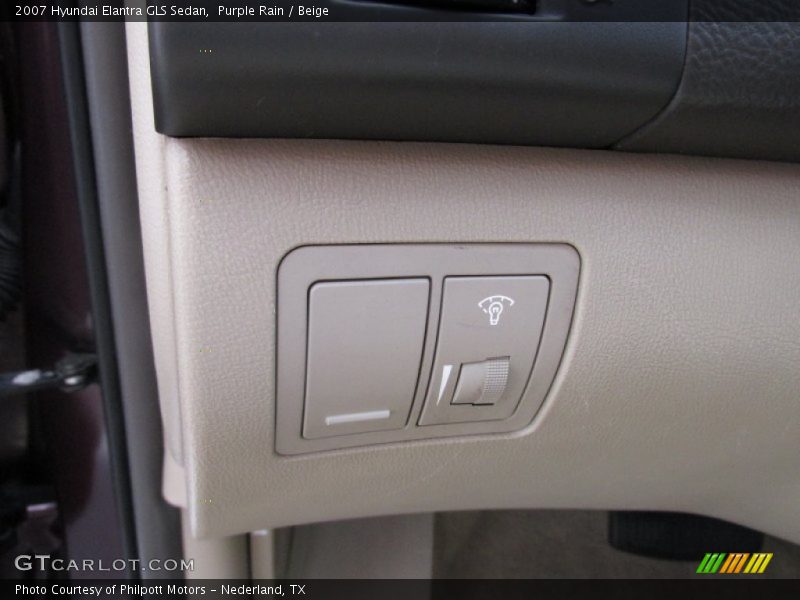 Purple Rain / Beige 2007 Hyundai Elantra GLS Sedan
