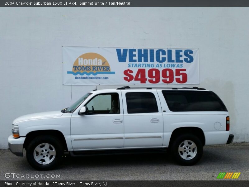 Summit White / Tan/Neutral 2004 Chevrolet Suburban 1500 LT 4x4