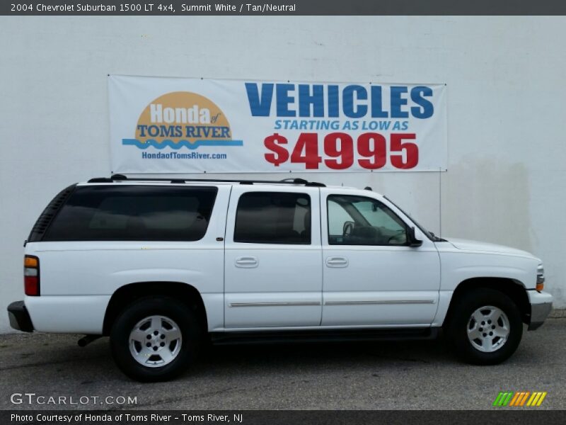 Summit White / Tan/Neutral 2004 Chevrolet Suburban 1500 LT 4x4