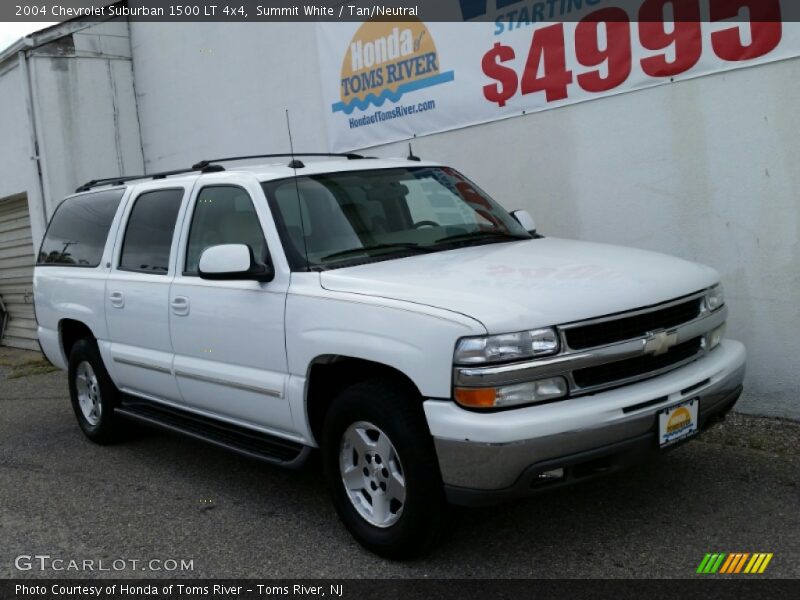 Summit White / Tan/Neutral 2004 Chevrolet Suburban 1500 LT 4x4