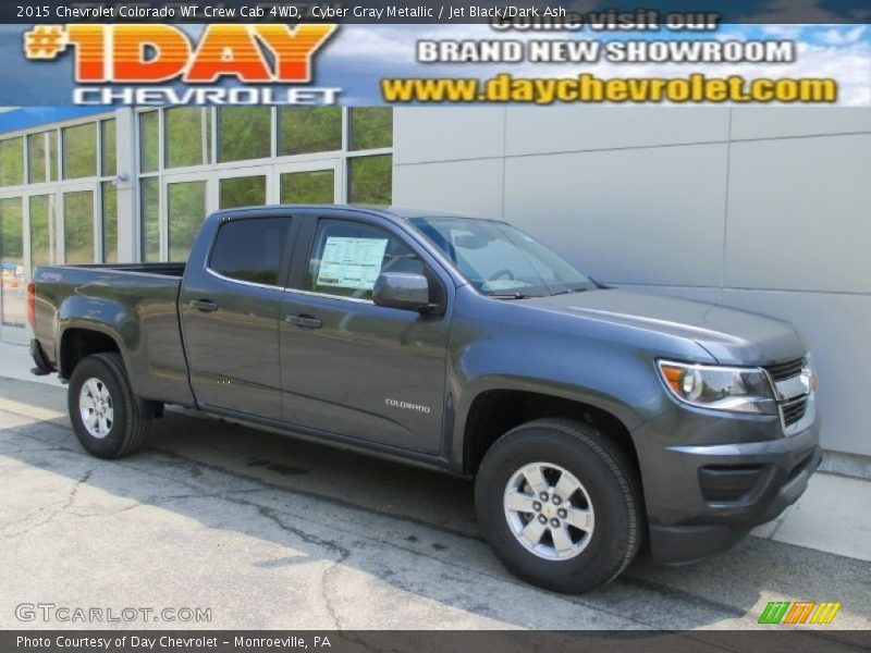 Cyber Gray Metallic / Jet Black/Dark Ash 2015 Chevrolet Colorado WT Crew Cab 4WD