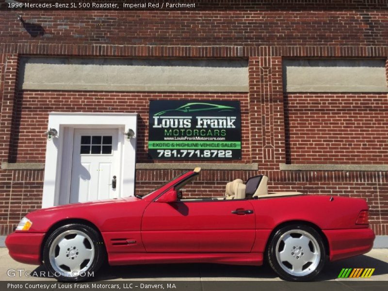 Imperial Red / Parchment 1996 Mercedes-Benz SL 500 Roadster