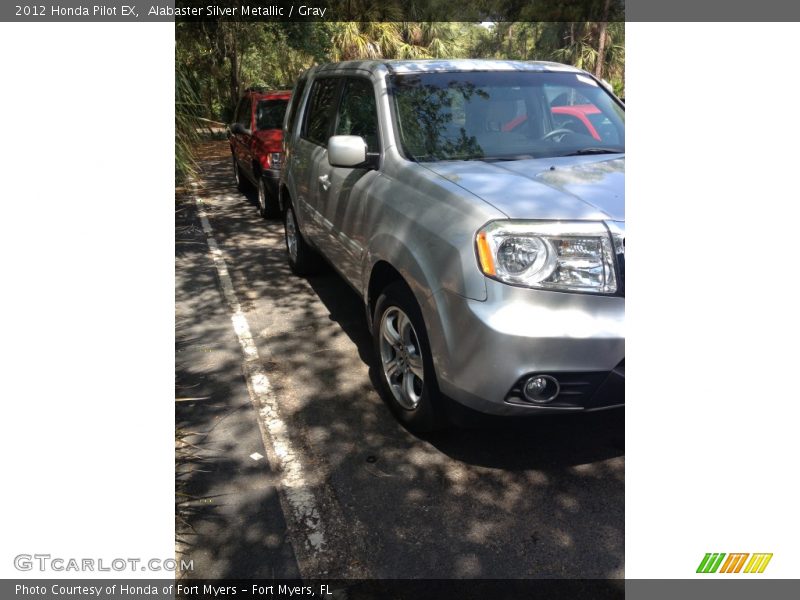 Alabaster Silver Metallic / Gray 2012 Honda Pilot EX