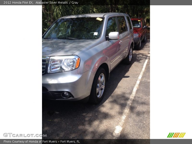 Alabaster Silver Metallic / Gray 2012 Honda Pilot EX