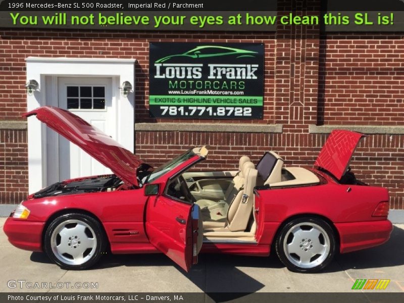 Imperial Red / Parchment 1996 Mercedes-Benz SL 500 Roadster