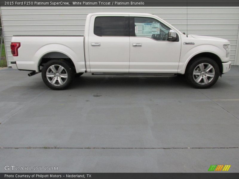 White Platinum Tricoat / Platinum Brunello 2015 Ford F150 Platinum SuperCrew