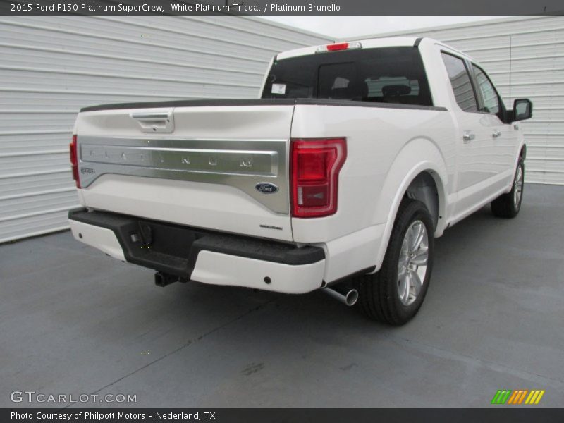 White Platinum Tricoat / Platinum Brunello 2015 Ford F150 Platinum SuperCrew