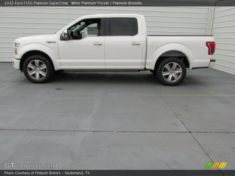 White Platinum Tricoat / Platinum Brunello 2015 Ford F150 Platinum SuperCrew