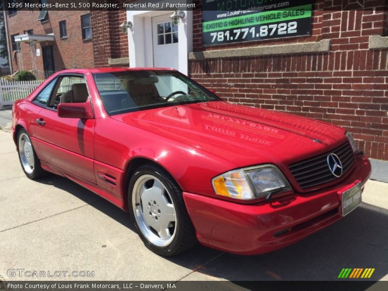 Imperial Red / Parchment 1996 Mercedes-Benz SL 500 Roadster