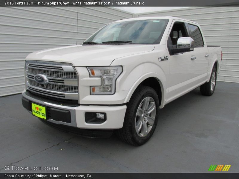 White Platinum Tricoat / Platinum Brunello 2015 Ford F150 Platinum SuperCrew