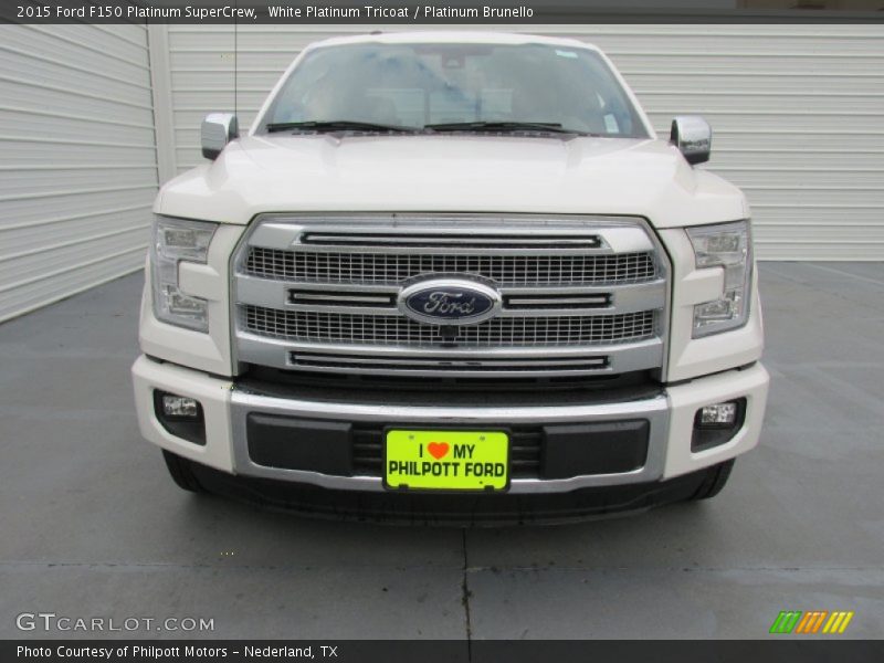 White Platinum Tricoat / Platinum Brunello 2015 Ford F150 Platinum SuperCrew