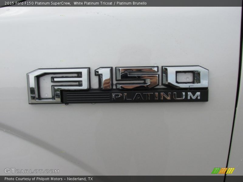 White Platinum Tricoat / Platinum Brunello 2015 Ford F150 Platinum SuperCrew